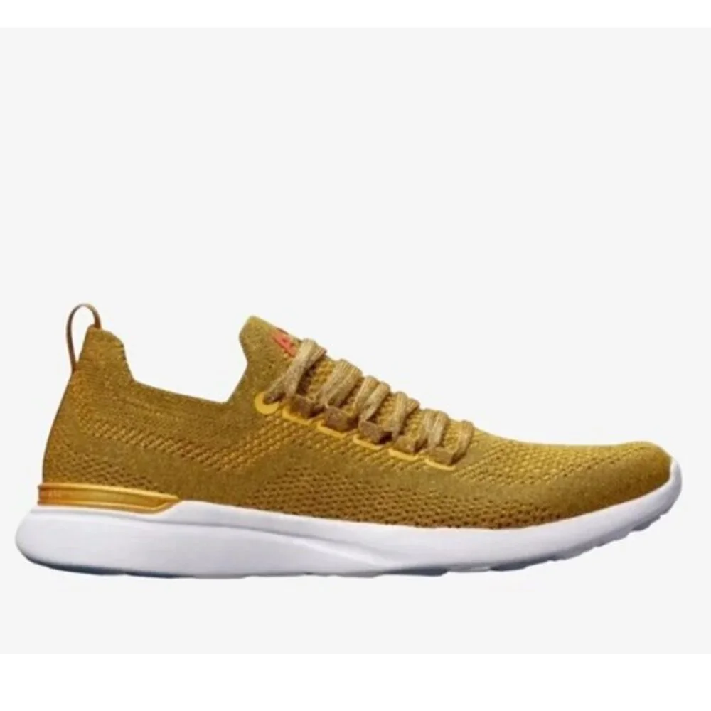 APL Womens Techloom Breeze Sneakers Size 8 Gold Metallic Knit Lightweight Athlet